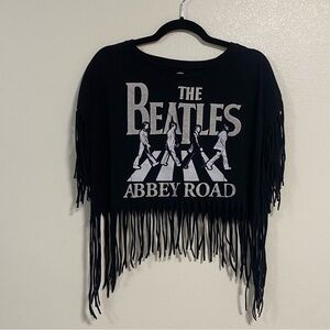 The Beatles Cropped Fringe Abbey Road T Shirt size Large (Jr)